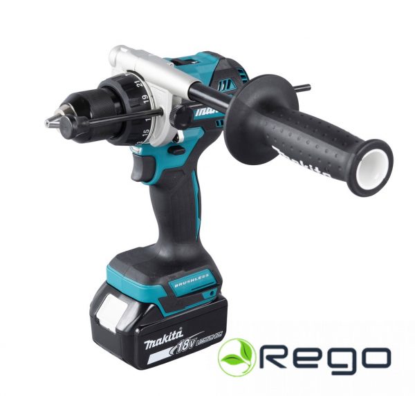 DHP486RTJ.jpg Makita DHP486RTJ Triecienurbjmašīna 18V, 130/65Nm, BL motors, 2x5,0AH