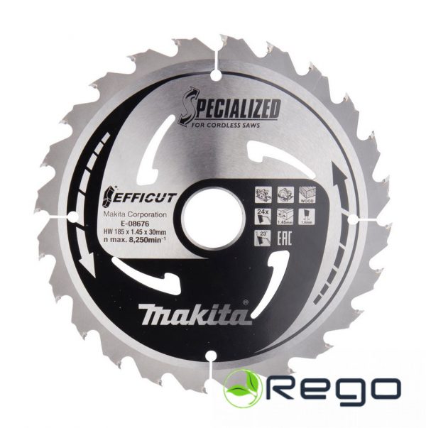 E-08676.jpg Makita Zāģripa EFFICUT 185x30x1.4mm, 24 zobi (E-08676)