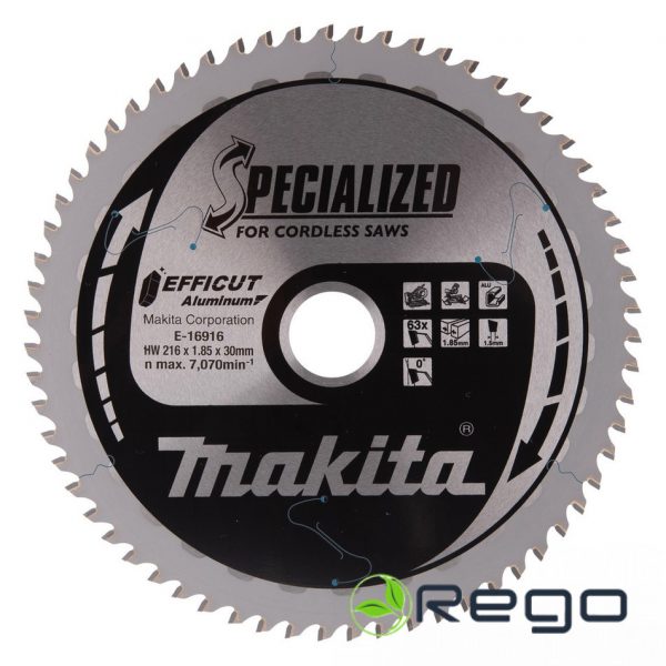 E-16916.jpg Makita Zāģripa alumīnijam, 216 x 30 mm, 63T EFFICUT T.C.T. (E-16916)