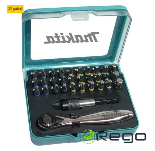 Makita Skrūvgriežu uzgaļu komplekts 32gab. (P-79790)