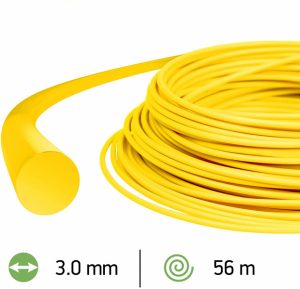 Trimmera aukla 3.0mm /56m dzeltena apaļā