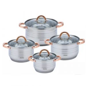 Virtuves katlu komplekts, 8 priekšmeti, Ø16/18/20/24cm, Klausberg, KB 7699