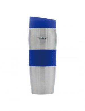 Termokrūze, 0,380 l, dubultsienu, nerūsējošā tērauda, zila, Rosberg R52011C