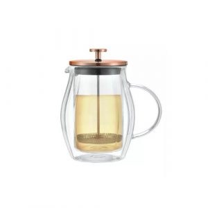 Kafijas/tējas virzuļveida pagatavotājs, stikla, vara krāsā, 0.60 L, Klausberg, KB 7722