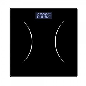 Rosberg 5R51650GBK, elektroniskie ķermeņa svari līdz 180 kg, LCD displejs, melnā krāsā