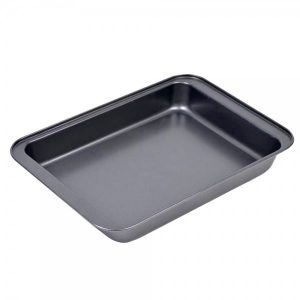 Cepamforma Rosberg 5R51222I37, taisnstūra 37×25×5 cm, oglekļa tērauds, nelīpošs pārklājums, tumši pe