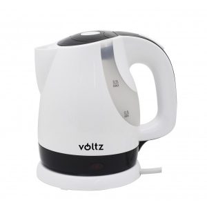 Oliver Voltz 55551230FB elektriskā tējkanna, 1300W, 0.9L, bezvadu, baltā/melnā krāsā
