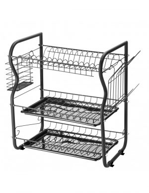 Rosberg 55R53000OB trauku žāvētājs, 3 līmeņi, 43×24×45 cm, melns