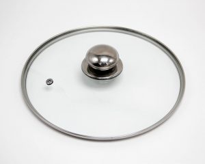 Stikla vāks ar nerūsējošā tērauda rokturi, 24 cm, 3025, Michelino.