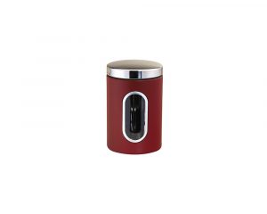 Nerūsējošā tērauda uzglabāšanas trauks, sarkans, 1.0L, Ø 9,5 × 15,4 cm, 46304, Michelino