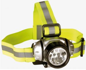 Galvas lukturis ar 10 LED, sudraba/melns, 4002626, Heitech