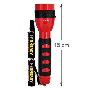 Sarkans lukturītis ar 5 LED, garums 15 cm, 4003557, Heitech