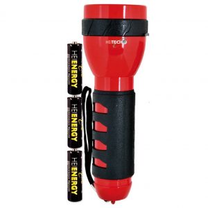 Sarkans lukturītis ar 9 LED, garums 19 cm, 4003558, Heitech
