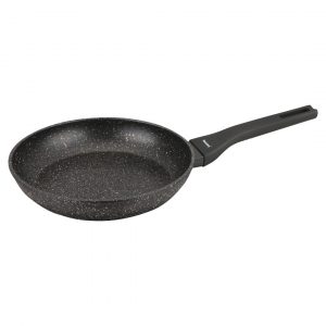 Panna, alumīnija, melna marmora, Ø24 cm, Klausberg, KB 7988, ar marmora nelīpošu pārklājumu