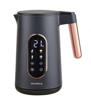 Elektriskā tējkanna, 1.7L, 2200W, melna/rozā zelta, Klausberg, KB 7892