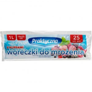 Pārtikas saldēšanas maisiņi. 25 gab iepakojumā. Tilpums: 1L, 4W9921