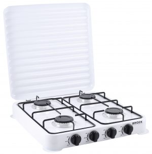 Četriņķu gāzes plītiņa, balta BROCK GS 004 W