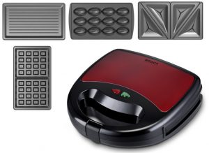 Karstmaižu pagatavotājs - 4 dažādas plates vienā, BROCK SSM 6004 RD, 750W