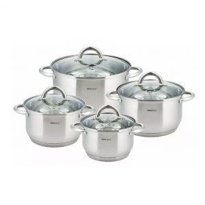 Katlu komplekts 8 gab., tērauds, Ø16,18,20,24cm Kinghoff KH 4448