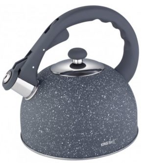 Tējkanna, tradicionālā, tērauda, pelēka-marmora, 2,6l Kinghoff kh 1408