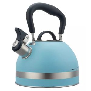 Tējkanna ar svilpi, 1,8L, nerūsējošais tērauds, zils, KINGHoff KH 1857