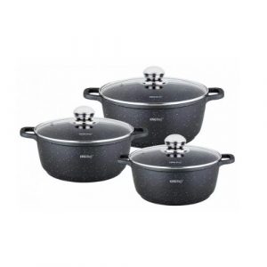 Katli, 6 daļu komplekts, tērauda, ​​Ø20x8cm 2,3l, Ø24x1,5cm 4,5l, Ø2x12,5cm 6,5l, KH 1606, Kinghoff