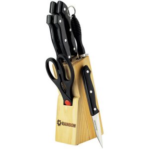 MAESTRO MR 1402 Nažu komplekts ar koka statīvu un šķerēm 8 gab