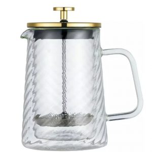 Virzuļa tipa kafijas/tējas pagatavotājs, stikla, 0,60 L, Klausberg, KB 7766