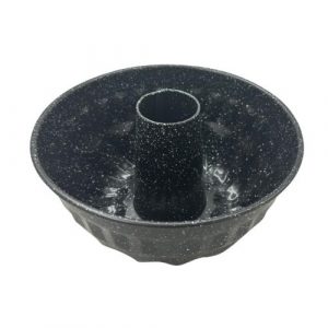 Veidne, metāla, apaļa ar caurumu, nepiedegošs pārklājums, melna, diametrs 22 cm, Klausberg, KB 7839