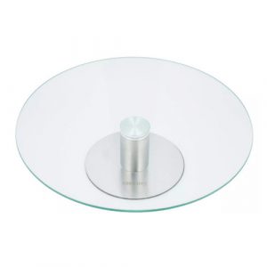 1 līmeņa paplāte, stikls - tērauds Ø30cm Kinghoff, KH 4014