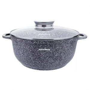 Alumīnija katls, pelēks marmors Ø28x12,5 cm, 6,8 l Klausberg, KB 7524