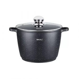 Katls ar marmora pārklājumu, Ø24x16,5 cm, 6.2L melns Kinghoff, KH 1598