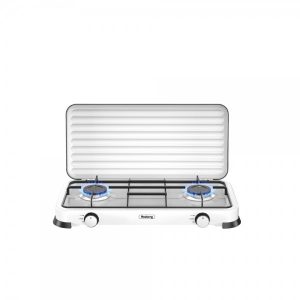 2 degļu gāzes plīts ar vāku, 2 x 2,2 kWh, 5R51454D2W, Rosberg