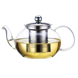 Stikla tējkanna/tējas un zāļu uzlējumu pagatavošanai 800 ml, 0783M, KAMILLE