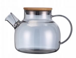 Stikla tējkanna / augu uzlējumu kanniņa 1000 ml (pelēka), 9029, KAMILLE