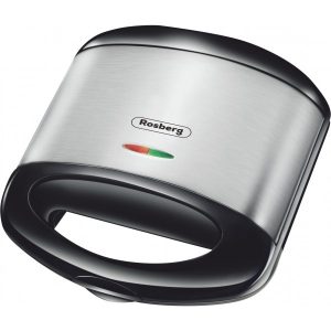 Karstmaižu pagatavotājs, Rosberg 555R51442C, 750W, Grila nelīpošās plāksnes, Melns