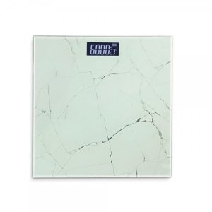 Rosberg 5R51650GWM, elektroniskie ķermeņa svari līdz 180 kg, LCD displejs, balts/marmora dizains