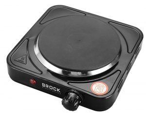 Vienriņķa elektriskā plītiņa diam 18.5 cm BROCK EP 100 BK, 1500W