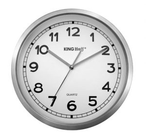 Sienas pulkstenis, nerūsējošais tērauda korpuss , Ø34 cm, 1.5V R6 AA baterija, KH 5026, Kinghoff