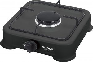 Vienriņķa gāzes plītiņa, melna BROCK GS 2001 BK