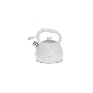 Tējkanna 2L, balta marmora krāsā ar baltu rokturi Kinghoff KB 7319