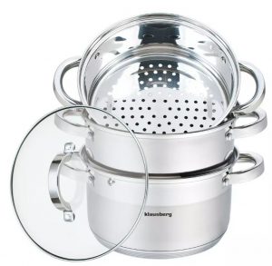 Tvaika katls, tērauds, komplektā 4 gab Ø20cm, 3.1L, Klausberg.