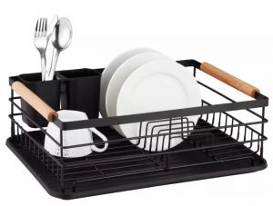 Trauku žāvēšanas statīvs, tērauds, melns, 42,5x32x15,5 cm, Kinghoff KH 1728