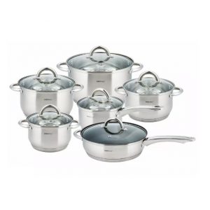 Katlu komplekts 12 priekšmeti, tērauds, Kinghoff KH 4450