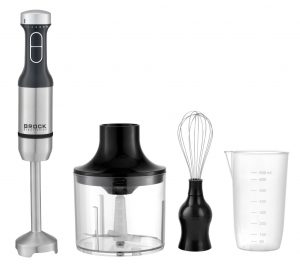 Rokas blendera komplekts (650ml smalcinātājs) 8 ātrumi BROCK HBS 9002 S 1000W