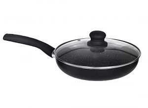 Panna ar vāku, alumīnija, 20cm, melnā marmora KINGHoff KH 3955