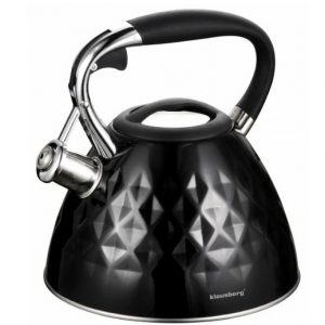 Tējkanna, tradicionālā, tērauda, 3L, melna Klausberg KB 7455