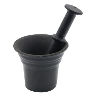 Javas piesta, akmens, 2 elementu komplekts, ø17x10cm Kinghoff.