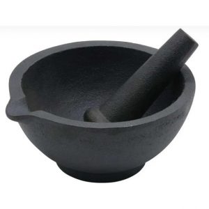 Javas piesta, akmens, 2 elementu komplekts, ø13x6,5cm Kinghoff.