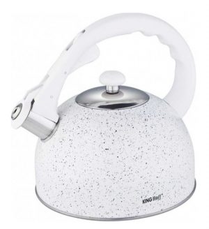 Tējkanna, tradicionālā, tērauda, baltā marmora, 2,6l Kinghoff KH 1407